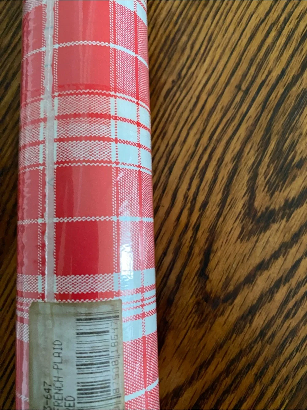 NOS Vintage Magic Cover Red Plaid Self Adhesive Vinyl Shelf Liner Roll Set of 2